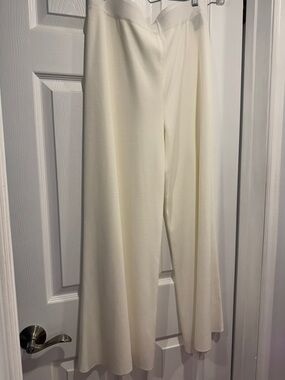 Misook Cream Wide-Leg Dress Pants
